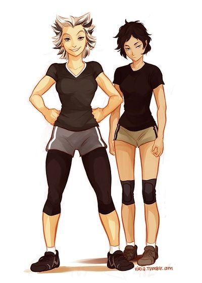 by viria Fem Haikyuu, Haikyuu Genderbend, Bokuto Koutarou, Illustration Studio, Sport Volleyball, Volleyball Anime, Akaashi Keiji, Haikyuu Funny, Leo Valdez