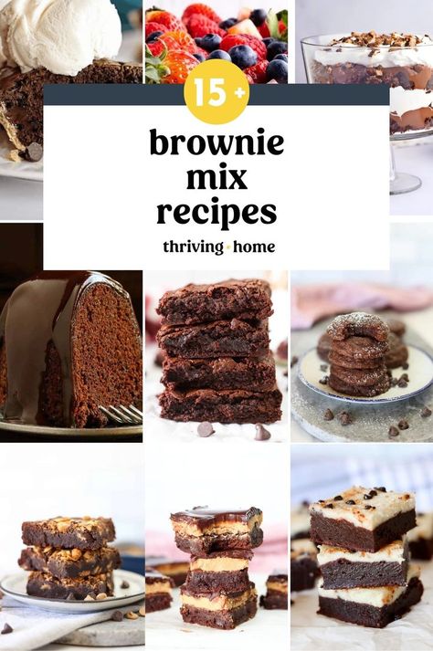 15+ Brownie Mix Recipes Valerie Bertinelli Recipes Desserts, What To Do With Brownie Mix Boxes, Brownie Cake From Mix Boxes, Brownie Mix Bars, Brownies From Box Made Better, Box Brownie Mix Recipes, 100 Hour Brownies Recipe, What To Make With Brownie Mix Boxes, Doctored Brownie Mix Boxes