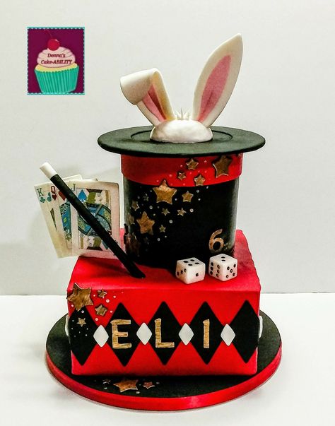 Magician Cake Ideas, Magician Party Food, Magic Cake Theme, Magician Birthday Cake, Magician Themed Birthday Party, Magician Cake, Magician Birthday Shirt, Magic Party Theme, Magician Party