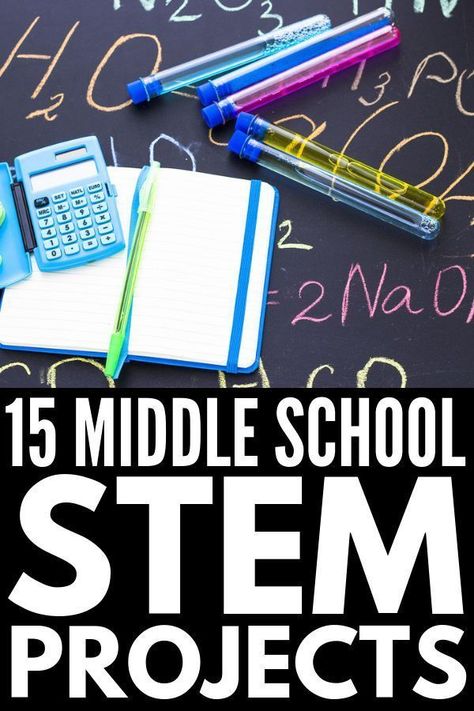 Middle School Stem Projects, Middle School Science Fair Projects, Stem Projects Middle School, Middle School Stem, Middle School Science Projects, Stem Activities Middle School, Math Stem Activities, Science Lessons Middle School, Middle School Projects