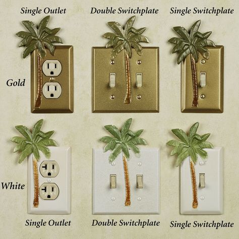 Palm Tree Bathroom Decor, Tropical Bathroom Theme, Palm Tree Bathroom, Tommy Bahama Decor, Bathroom Light Switch, Tropical Bathroom Decor, Palm Tree Decor, Bathroom Art Printables, Tree Curtains