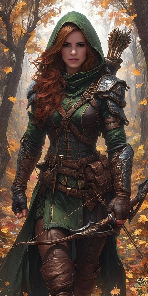 Warrior Outfit, Female Elf, Heroic Fantasy, Bow And Arrow, Dungeons And Dragons Characters, Warrior Girl, Fantasy Costumes, Fantasy Armor, Anime Cartoon