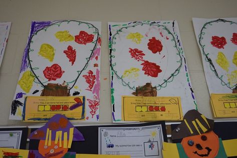 Fall Leaves Math Craft using Red Leaf, Yellow Leaf by Lois Ehlert | Love Those Kinders Leaf Activities Preschool, Leaf Activities, Early Preschool, Lois Ehlert, Ideas For The Classroom, Black Crayon, Educational Website, Math Sheets, Math Crafts