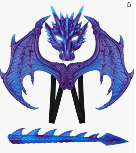 CRTEPST Dragon Costume for Kids Boys Girls, Dragon Wing Tail Mask Set,Halloween Dinosaur Cosplay Set for Child. Dragon design: Dragon design makes your little one’s dragon dream come true!It will creat exciting atmosphere at costume party
Material:Healthy Fabric Pu Foam,lightweight, and comfortable wearing and no hurt to your kids Kids Dragon Costume, Real Dragon, Halloween Dragon, Dragon Dress, Dinosaur Tails, Dragon Wing, Cosplay Wings, Playing Dress-up, Dragon Mask