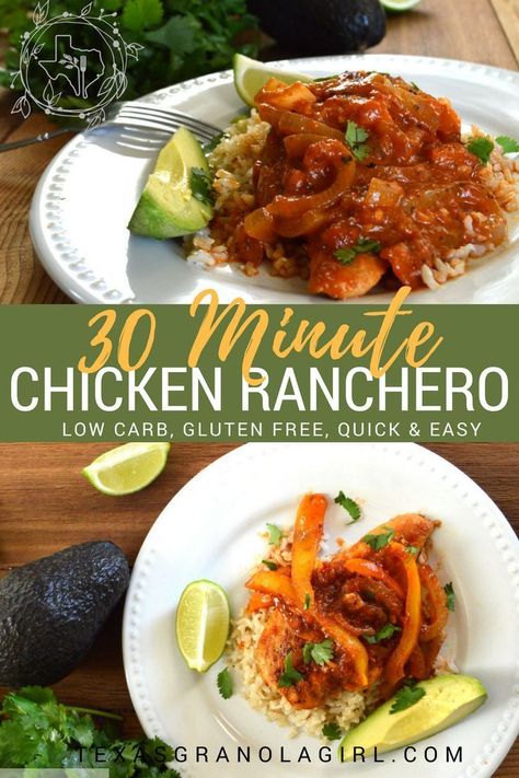 Chicken Ranchero with Onions & Peppers is a delicious, quick & easy one pan meal that is ready in 30 minutes. Savory, tender chicken in a spicy, quick ranchero sauce....Cowboy and kid approved! #keto #lowcarb #ketodinner #lowcarbdinner #ketorecipes #lowcarbrecipes Chicken Ranchero, Ranchero Sauce, Keto Comfort Food, Carpaccio Recipe, Deep Dish Pizza Recipe, One Pan Meal, Joy Filled Eats, Low Carb Meal Plan, Low Carb Pasta