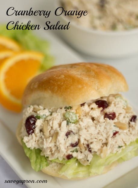 Cranberry Orange Chicken, Orange Chicken Salad, Diy Organization Ideas, Cranberry Turkey, Cranberry Chicken Salad, Bagel Toppings, Vegan Spread, Delicious Chicken Salad, Cranberry Chicken