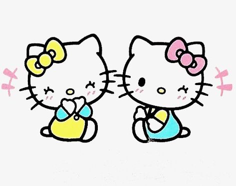 Hello Kitty Talk / Google Home Hello Kitty And Mimi Tattoo, Hello Kitty And Her Sister, Hello Kitty Sister, Hello Kitty Mimi, Hello Kitty And Mimi, Tattoo Cybersigilism, Sanrio Core, Kitty Tattoos, Matching Friend