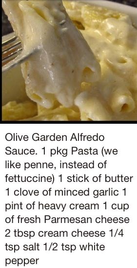 Olive Garden Alfredo, Alfredo Recipes, Olive Garden Alfredo Sauce, Alfredo Sauce Recipe Homemade, Copy Cats, Alfredo Sauce Recipe, Copykat Recipes, Pasta Sauces, Country Cooking