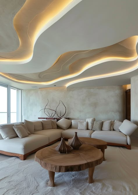 Looking to transform your ceiling into a stunning focal point? Discover simple and modern gypsum ceiling design ideas that can elevate any room in your home. From minimalist lines to sleek patterns, these POP ceiling designs offer a touch of elegance and contemporary style. Stepped Ceiling Design, Unique Office Ceiling Design, Diagonal Ceiling Design, Interior Ceiling Design Bedroom, Unique Ceiling Design Living Room, Living Room Ceiling Designs Interiors, False Ceiling Moulding Designs, False Ceiling Living Room Design, Contemporary Lounge Design