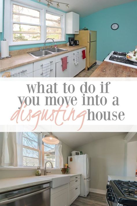 Cleaning New House Before Moving In, Deep Cleaning House, Dirty Kitchen, Move In Cleaning, Apartment Cleaning, Old Apartments, Carpet Cleaning Hacks, Tiny Apartments, Cleaning House