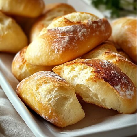 Discover how to make delicious crusty chewy French bread rolls at home. This easy recipe will elevate your baking skills! Homemade Crusty Rolls, Crispy Rolls Recipe, Home Made Rolls Recipe, French Rolls Recipe, Fluffy French Bread Recipe, French Bread Recipe Homemade, Bread Rolls Easy, Best French Bread Recipe, Crusty French Bread Recipe