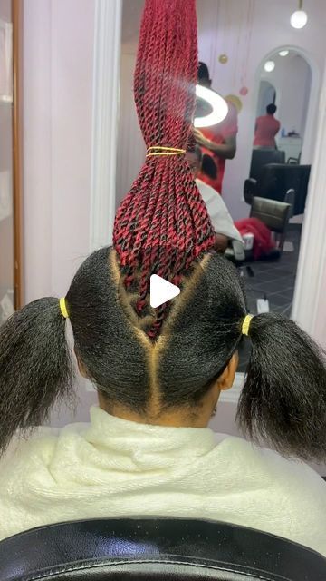 Cutelooks Beauty House TZ on Instagram: "Its valentines season and we are here with maroon mohawk style ❤️❤️❤️… This style is always fresh and never out of style. Save this to try later or. Braid with us dial +255752903696" Mohawk Hairstyles With Braids, Braids In A Mohawk Style, Mohock Hairstyle, African Mohawk Hairstyles, Thanksgiving Hairstyles For Black Women Braids, Braids Mohawk For Black Women, Jumpsuit Hairstyles Formal, Mohawk Twist Styles, Mohawk Knotless Braids