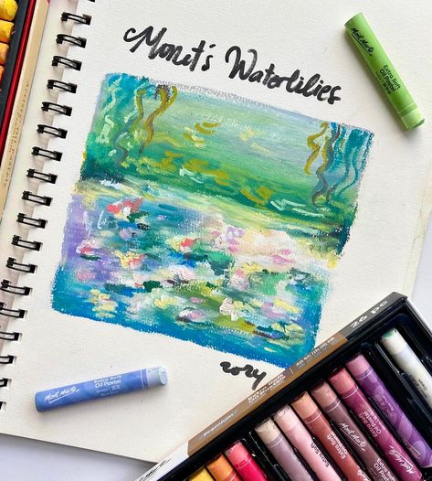 Falling in love with the media I used to despise back in the days. It’s crazy how time and new experience could ignite the spark that wasn’t even there 🤣 Re-learning the basic of oil pastels Remembering the maestros who set the ground before us. An ode to Claude Monet 🪷🌊 #impressionistart #oilpastel #traditionalart #ClaudeMonet Do you love or hate oil pastels? ✨ Oil Pastel Landscape, Drawings Inspo, Pastel Landscape, Your Favorite, Art Medium, Oil Pastel Art, Soft Rose, Oil Pastels, Impressionist Art