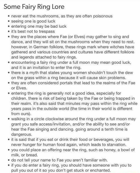 Fairy Ring Lore Fairy Circle Meaning, Fairy Lore Legends, Fae Folk Tumblr Posts, How To Work With The Fae, Fair Folk Aesthetic, Lore Writing Tips, Fairy Writing Prompts, Fae Rules, Fairy Language