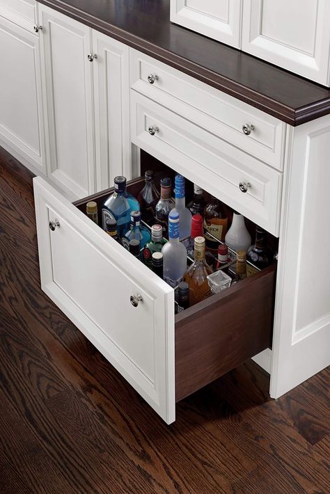 Dry Bar Ideas, Alcohol Storage, Liquor Storage, Liquor Bar, Loft Kitchen, Home Bar Designs, Kitchen Pantry Cabinets, Dry Bar, Custom House