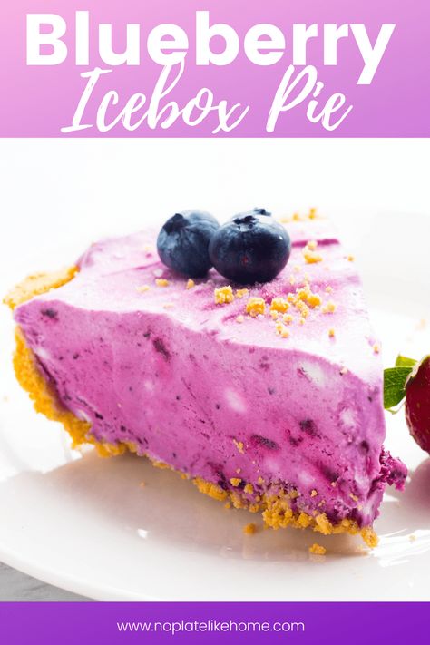 Blueberry Recipes No Bake, Sweetened Condensed Milk Desserts, Fresh Blueberry Recipes, Blueberries And Cream, Refrigerated Desserts, No Bake Summer Desserts, Blueberry Ice Cream, Icebox Pie, Milk Dessert