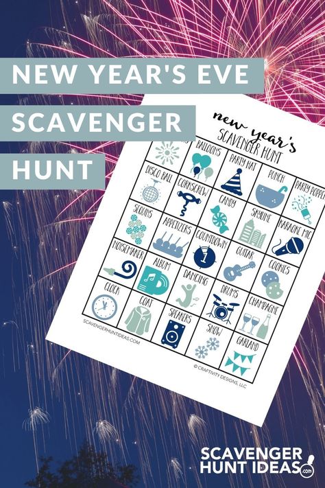 This New year, play a New Year's Eve scavenger hunt with your friends and family. Kids can search for items in your home, at a New Year's Eve party, or while watching the ball drop. Scavenger Hunt Party, Scavenger Hunt Ideas, Scavenger Hunt For Kids, Educational Activities For Kids, Outdoor Activities For Kids, Printable Activities For Kids, Ball Drop, Family Crafts, New Year's Eve Party