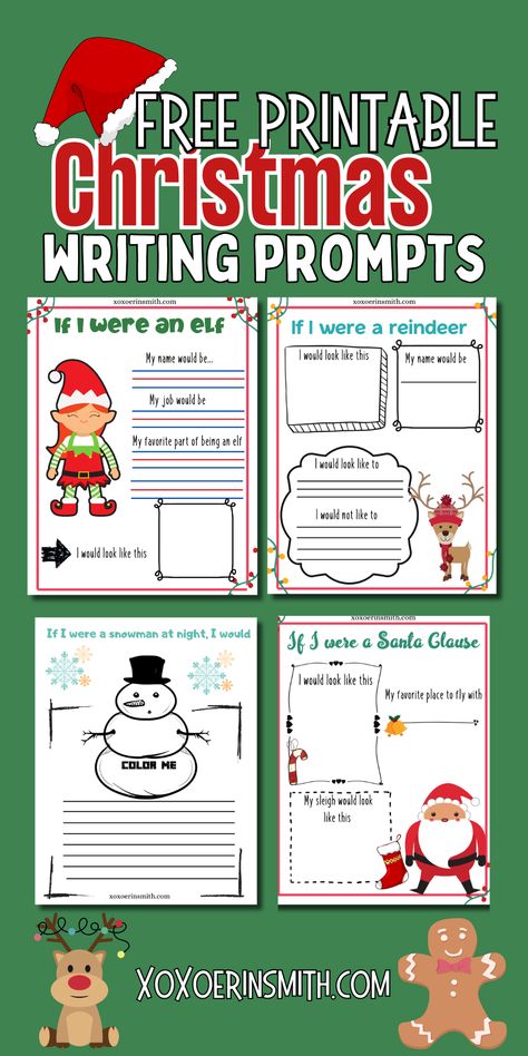 Merry Christmas!  It's the month of December and it's time to crank up the Christmas cheer. These 4 FREE printable Christmas activity pages and December holiday writing prompts are a great way to get in the holiday spirit with your kids and students this year. Christmas holiday students writing prompts are a fun method for elementary students. These fun Christmas activities to practice writing, creative thinking, and make amazing memories to keep and laugh at for decades to come. Holiday Writing Activities 2nd Grade, Homeschool Holiday Activities, Christmas Ela Activities 2nd Grade, Christmas Writing Craftivity, Christmas Journal Prompts For Kids, Christmas Writing Prompts Story Starters, Christmas Worksheets For Middle School, Free Christmas Writing Activities, Daily Christmas Activities For Kids