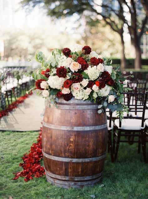 rustic garden wedding ideas with wine barrel decorations for fall Charro Wedding, Rustic Garden Wedding, Barrel Decor, Rustic Wedding Decorations, Wedding Ceremony Ideas, Boda Mexicana, Wine Barrels, Rustic Fall Wedding, Wedding Winter