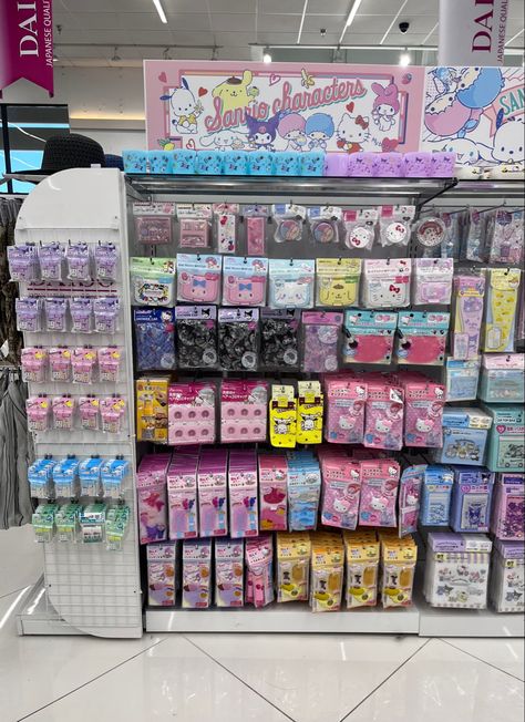 a fully stocked daiso >>> #daiso #sanrio Daiso Japan Aesthetic, Daiso Sanrio, Daiso Haul, Daiso Store, Vlogging Aesthetic, Sanrio Shop, Cute Stationary School Supplies, Daiso Japan, Pokemon Birthday Party