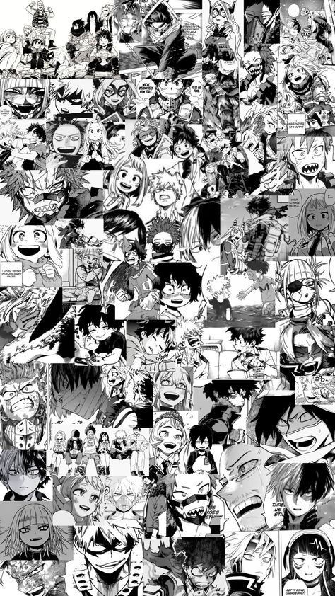 Black And White Anime Manga Wallpaper, Comic Book Wallpaper, Anime Collage, Bnha Manga, Manga Wallpaper, Future Wallpaper, Cartoon Character Tattoos, Nature Art Drawings, Haikyuu Wallpaper