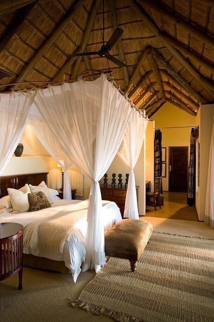 Safari Bedroom, Jamaica House, Sand Game, Royal Lodge, Bahay Kubo, Vintage Bedroom Decor, Canopy Beds, African Interior, British Colonial Style