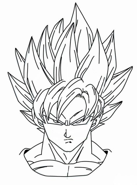 Drawing Goku, Draw Goku, Goku Face, Goku Art, Dbz Drawings, Goku Drawing, Super Goku, Ball Drawing, Dragon Ball Painting