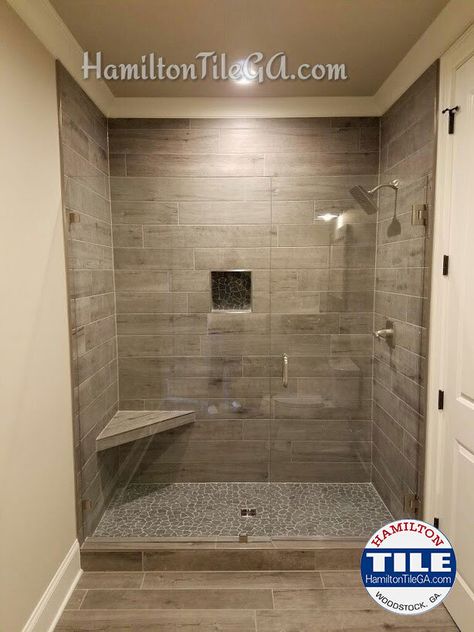 Grey Homes, Restroom Remodel, Tub To Shower Remodel, Tub To Shower Conversion, Bathroom Redesign, Bathroom Shower Tile, Bathroom Remodel Tile, Bathroom Remodel Ideas, Mobil Home