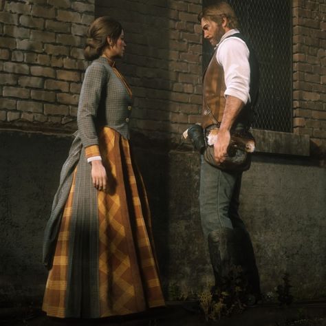 Arthur And Mary Rdr2, Arthur And Mary, Mary Linton, Wild West Outlaws, Red Dead Redemption 3, Do I Like Him, Read Dead, John Marston, 1890s Fashion