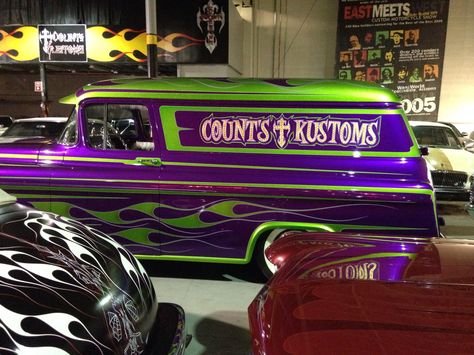 Counts Kustoms, Las Vegas Counts Customs Cars, Saba Wallpaper, Danny Koker, Counts Kustoms, Kustom Paint, Counting Cars, Motorcycle Paint Jobs, Kustom Cars, Flame Art