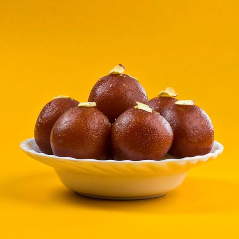 Sweet dish gulab jamun in a white bowl | Premium Photo #Freepik #photo #food #indian #dessert #bowl Gulab Jamun Photography, Georgia Food, Gulab Jamun Recipe, Jamun Recipe, Restaurant Delivery, Sweet Dish, Indian Dessert, Gulab Jamun, Photo Food