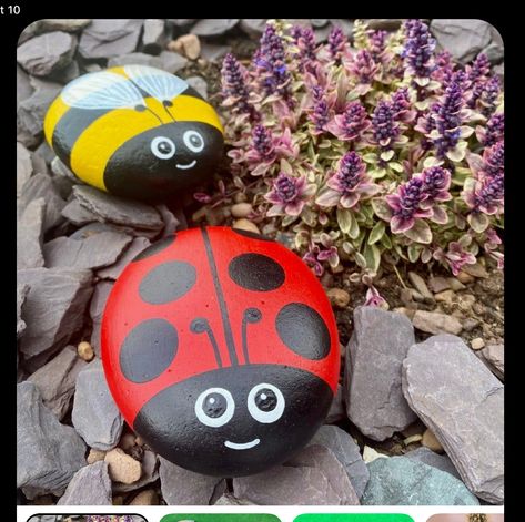 Miraculous Cat Noir, Bee Rocks, Fairy Garden Gifts, Ladybug Rocks, 동화 삽화, Ladybug And Cat Noir, Rock Hand, Painted Rocks Kids, Rock Painting Patterns