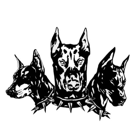 Three Doberman Tattoo, Three Headed Doberman Tattoo, 3 Headed Doberman Tattoo, Two Headed Dog Tattoo, Three Dogs Tattoo, Three Headed Dog Drawing, Three Dobermans, Angry Dog Tattoo, 3 Headed Dog Tattoo