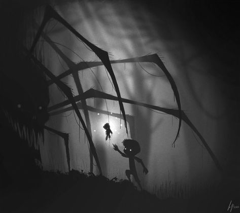 Limbo Game, Nightmare Fuel, Shadow Theatre, Game Google, Creepy Art, Game Artwork, Indie Games, Cultura Pop, Horror Game