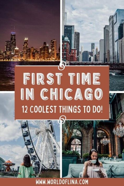 Is it your first time in Windy City? Find out the coolest things to do in Chicago for first-timers. All these activities will guarantee you an unforgettable time! #chicago #illinois #usa #windycity | Chicago Things to do in Summer | First Time in Chicago | Chicago Travel Guide | Visiting Chicago Travel Tips | Travel to Chicago Visiting Chicago, Chicago Travel Guide, Chicago Vacation, Chicago Things To Do, Illinois Travel, Chicago Riverwalk, Things To Do In Chicago, Usa Destinations, Magnificent Mile