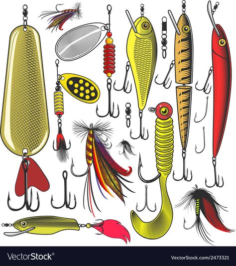 Fishing Lures Art, Bd Design, Graphisches Design, Fishing Decor, Deep Sea Fishing, Catching Fish, Fish Design, Fish Art, Fishing Lure