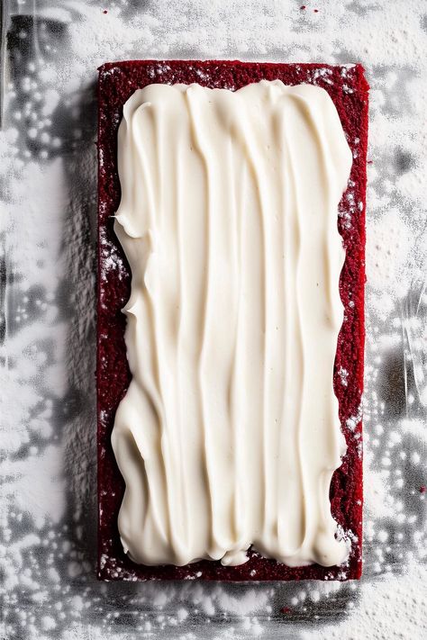 This red velvet cake roll is a total show-stopper! With swirls of cream cheese filling in a beautiful red cake, it's a feast for the senses! Cake Roll Filling Recipes, Sponge Cake Roll Recipe, Cake Roll Recipes Easy, Roll With Cream Cheese Filling, Red Velvet Cake Roll, Easy Red Velvet Cake, Easy Red Velvet, Cake Roll Recipes, Log Cake