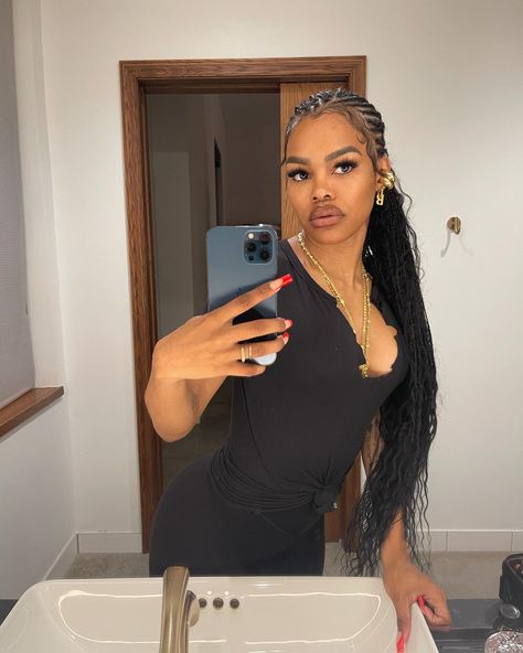 Cornrows Braids For Black Women, Teyana Taylor, Two Braids, Braids For Black Women, Cute Box Braids Hairstyles, Boho Braids, Cornrows Braids, Braided Hairstyles For Black Women, Goddess Braids