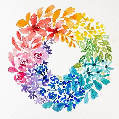 This week I’ve been painting rainbow florals. Find the video from 7pm uk time on YouTube. Hope you enjoy painting along with this one! #watercolorflowers #rainbowwreath #arttutorials Painting Exercises, What To Paint, Painting Rainbow, Rainbow Wreath, Watercolor Beginner, Painted Rainbow, Easy Watercolor, Process Art, Something Beautiful