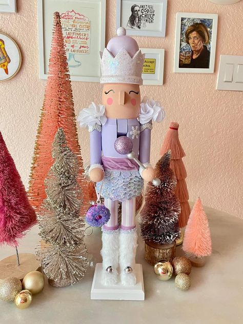 Nutcracker Makeover, Girl Nutcracker, Nutcracker Ideas, Diy Nutcracker, Nutcracker Party, Nutcracker Characters, Nutcracker Christmas Tree, Pink Nutcracker, Nutcracker Decor