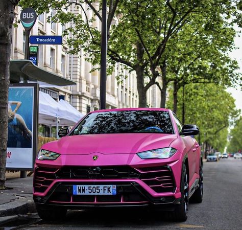 Pink Urus, Pink Lamborghini Urus, Pink Lamborghini, Nissan S15, Jeep Baby, Pink Cars, Dream Whip, Dream Car Garage, Lamborghini Urus