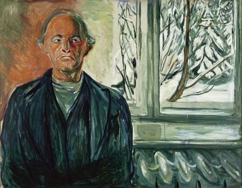 Self portrait at the Window, Edvard Munch, 1940 Max Beckmann, Emil Nolde, Marcel Duchamp, Mary Cassatt, Robert Rauschenberg, German Expressionism, Amedeo Modigliani, Edvard Munch, Looking Out The Window