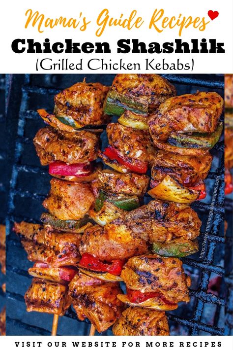 Chicken Shashlik (Grilled Chicken Kebabs) Chicken Shashlik Recipe, Shashlik Chicken, Chicken Sopas Recipe, Shashlik Recipe, Vinegar Dipping Sauce, Chicken Shashlik, Bbq Kabobs, Deep Fried Chicken Wings, Barbeque Pork