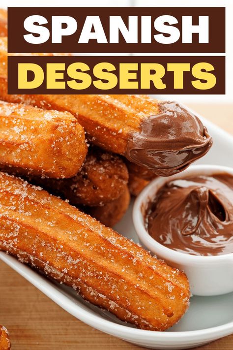 Looking for easy Spanish desserts? From sponge cake to churros to custard, these recipes will take you on a culinary trip to Spain! #spanishfood #desserts Easy Spanish Desserts, Desserts From Spain, Spanish Dessert Recipes, Powdered Sugar Cookies, Spanish Bread, Fried Milk, Spanish Desserts, Trip To Spain, Spain Food