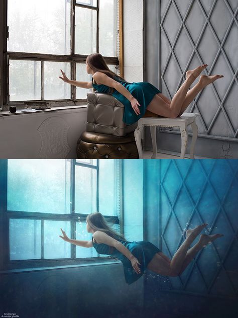 Before and after Photoshop images - 21 Before And After Photoshop, Levitation Photography, Cool Photoshop, Fotos Ideas, Photo Class, Fotografi Digital, Photographie Portrait Inspiration, Photoshop Images, Cycle 3