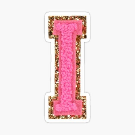 Hot Pink Wallpaper, Monogram Stickers, Varsity Letter, Stoney Clover, Glitter Letters, Pink Letter, Glitter Stickers, Barbie Birthday, Alphabet Art