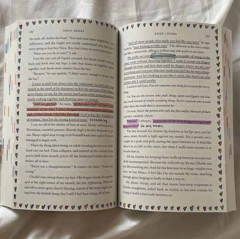 Book Annotation For Friends, Book Annotating Supplies, Before The Coffee Gets Cold Annotations, Book Lovers Emily Henry Annotations, Funny Annotations, Book Annotating Aesthetic, Tabbing System Books, Books Annotations Aesthetic, Book Anottations Aesthetic