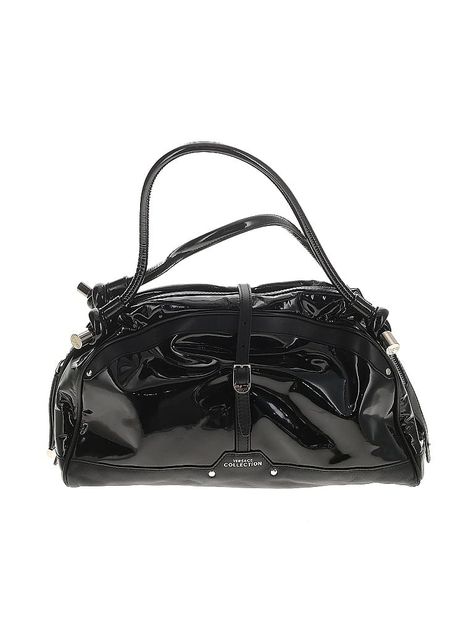 Versace Collection Satchel Size: One Size Bags - used. No Fabric Content | Versace Collection Satchel: Black Bags Bag Png, Versace Bag, Black Satchel, Versace Collection, Versace Accessories, Versace Bags, Black Bag, Dream Closet, Versace