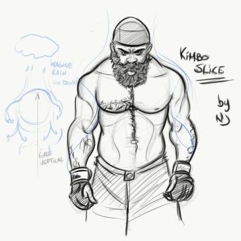 Ufc Drawing, Kimbo Slice, Chara Design, Character Cartoon, Gesture Drawing, Combat Sports, Design Animation, Character Design Animation, Male Art