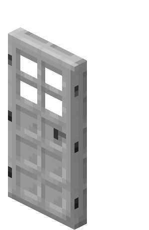 A door is a block that can be used as a barrier that can be opened by hand or with redstone. Doors can be found in any Overworld biome, and can also be crafted from any type of wood as well as materials found in the Nether. Some have built-in openings that are useful for determining the time of day. Wooden doors can be broken with anything, but axes are fastest. An iron door can be broken with anything if the top half of the door is broken. All doors drop themselves if they no longer have a bloc Jungle Door, Type Of Wood, Crafting Recipes, A Barrier, Iron Door, Biome, Oak Doors, Iron Doors, Closed Doors